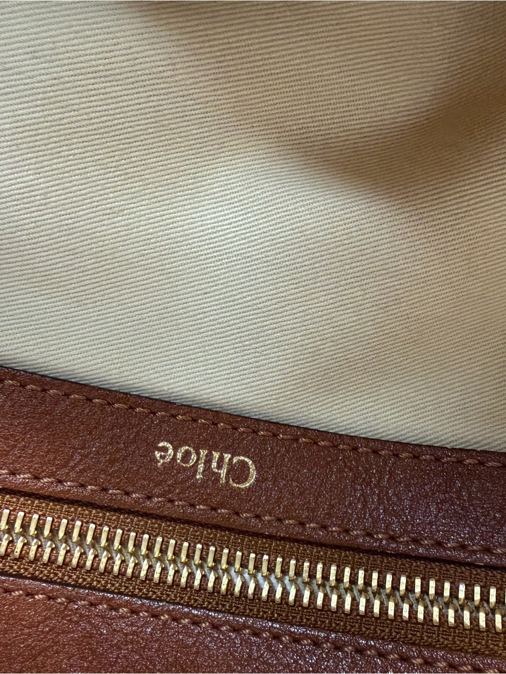 Chloé Georgia Dome Bag Cognac Brown Leather Shoulder Tote - Picture 14 of 16